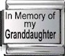 In memory of my granddaughter - laser 9mm Italian charm - Click Image to Close